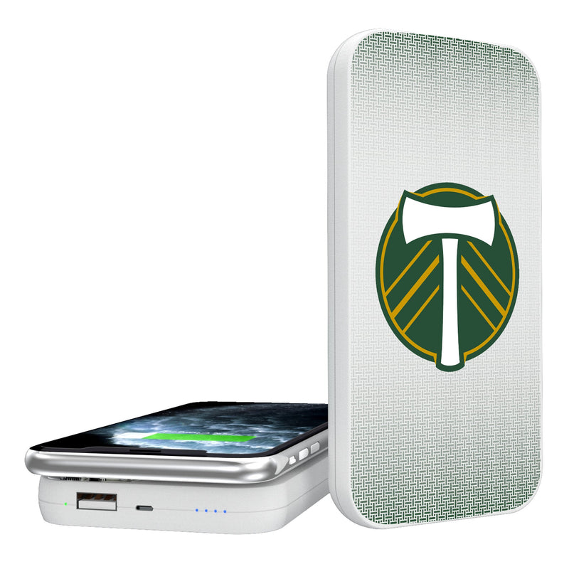 Portland Timbers   Linen 5000mAh Portable Wireless Charger