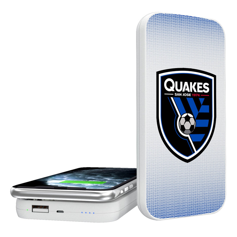 San Jose Earthquakes   Linen 5000mAh Portable Wireless Charger