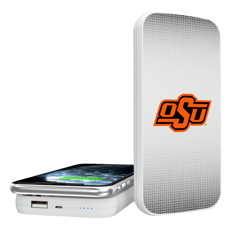 Oklahoma State Cowboys Linen 5000mAh Portable Wireless Charger