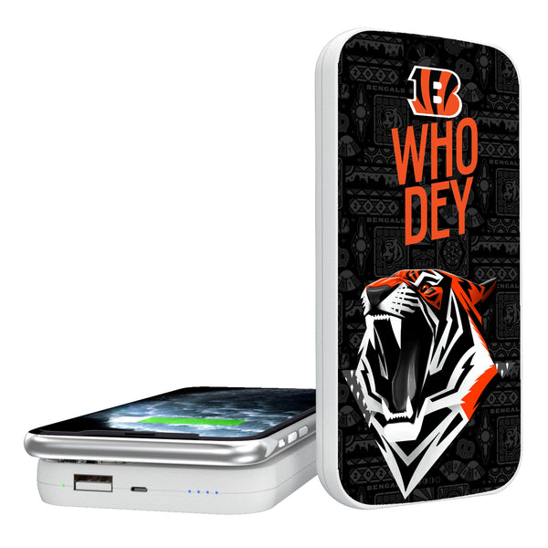 Cincinnati Bengals 2024 Illustrated Limited Edition 5000mAh Portable Wireless Charger