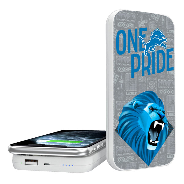 Detroit Lions 2024 Illustrated Limited Edition 5000mAh Portable Wireless Charger