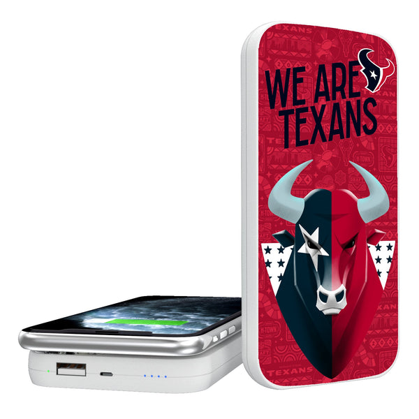 Houston Texans 2024 Illustrated Limited Edition 5000mAh Portable Wireless Charger