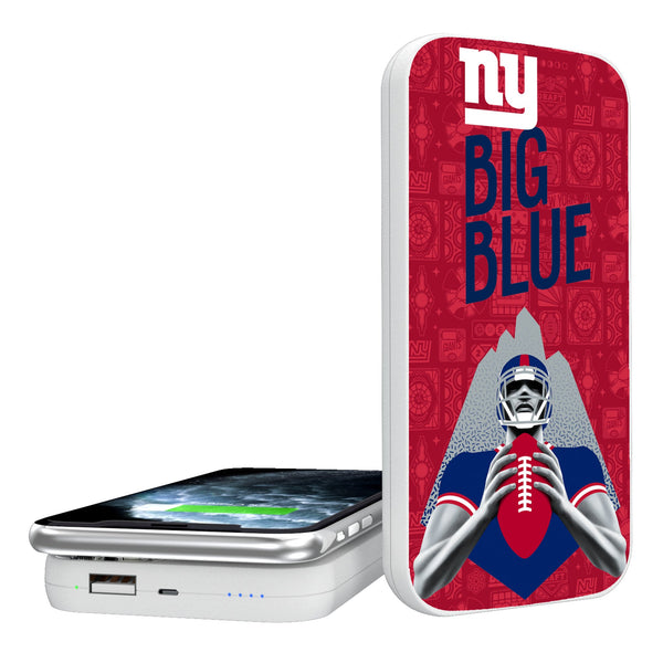 New York Giants 2024 Illustrated Limited Edition 5000mAh Portable Wireless Charger