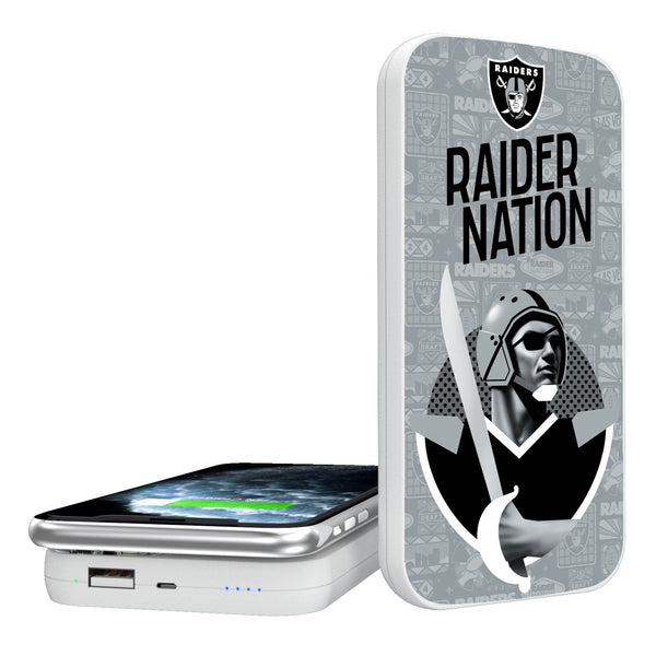 Las Vegas Raiders 2024 Illustrated Limited Edition 5000mAh Portable Wireless Charger