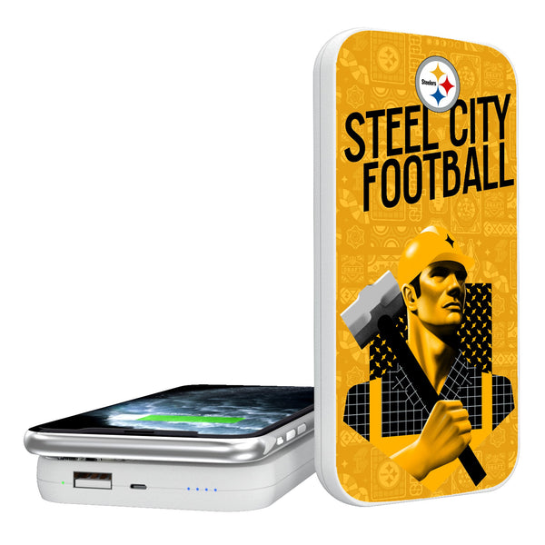 Pittsburgh Steelers 2024 Illustrated Limited Edition 5000mAh Portable Wireless Charger