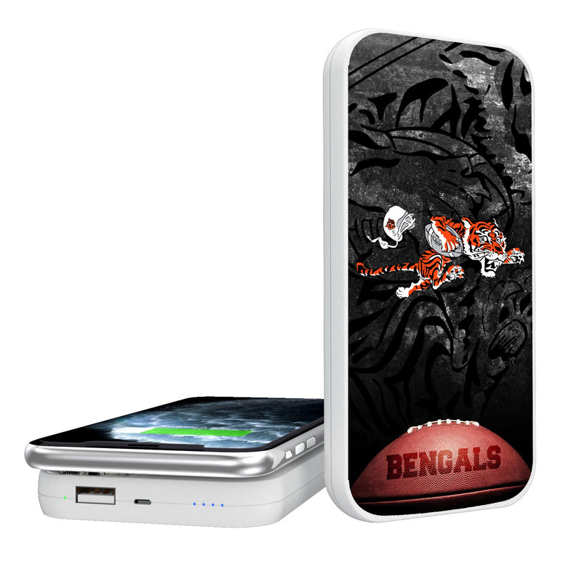 Cincinnati Bengals Historic Collection Legendary 5000mAh Portable Wireless Charger