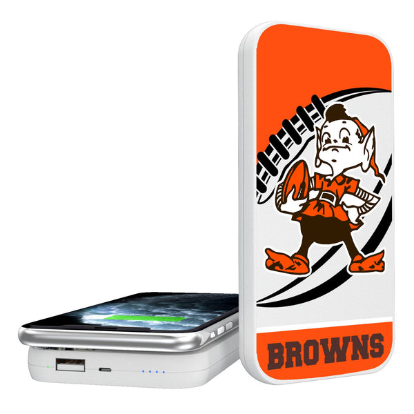 Cleveland Browns Historic Collection Passtime 5000mAh Portable Wireless Charger