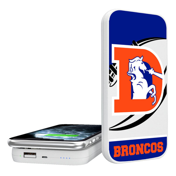 Denver Broncos 1993-1996 Historic Collection Passtime 5000mAh Portable Wireless Charger