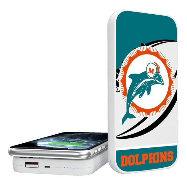 Miami Dolphins 1966-1973 Historic Collection Passtime 5000mAh Portable Wireless Charger