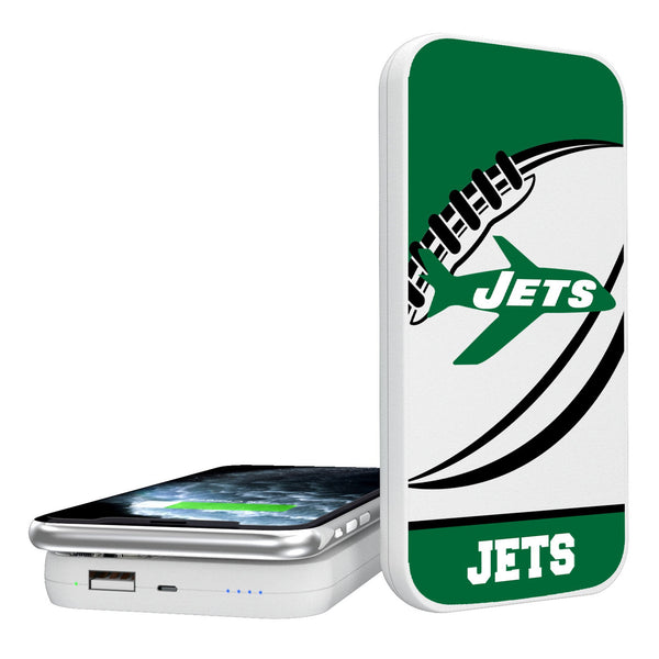 New York Jets 1963 Historic Collection Passtime 5000mAh Portable Wireless Charger