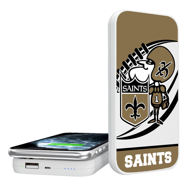 New Orleans Saints Historic Collection Passtime 5000mAh Portable Wireless Charger