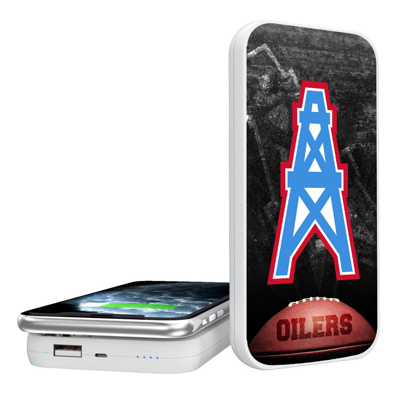 Houston Oilers Historic Collection Legendary 5000mAh Portable Wireless Charger