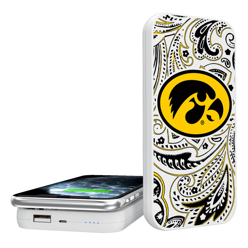 University of Iowa Hawkeyes Paisley 5000mAh Portable Wireless Charger