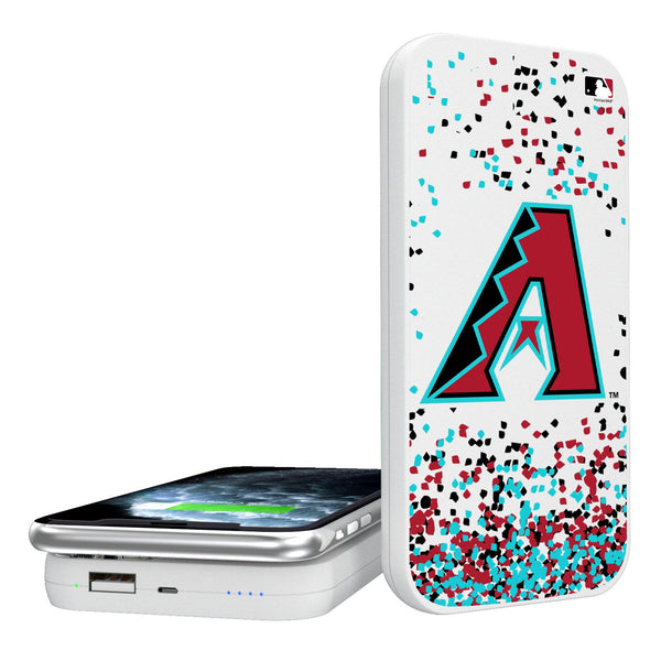 Arizona Diamondbacks Confetti 5000mAh Portable Wireless Charger
