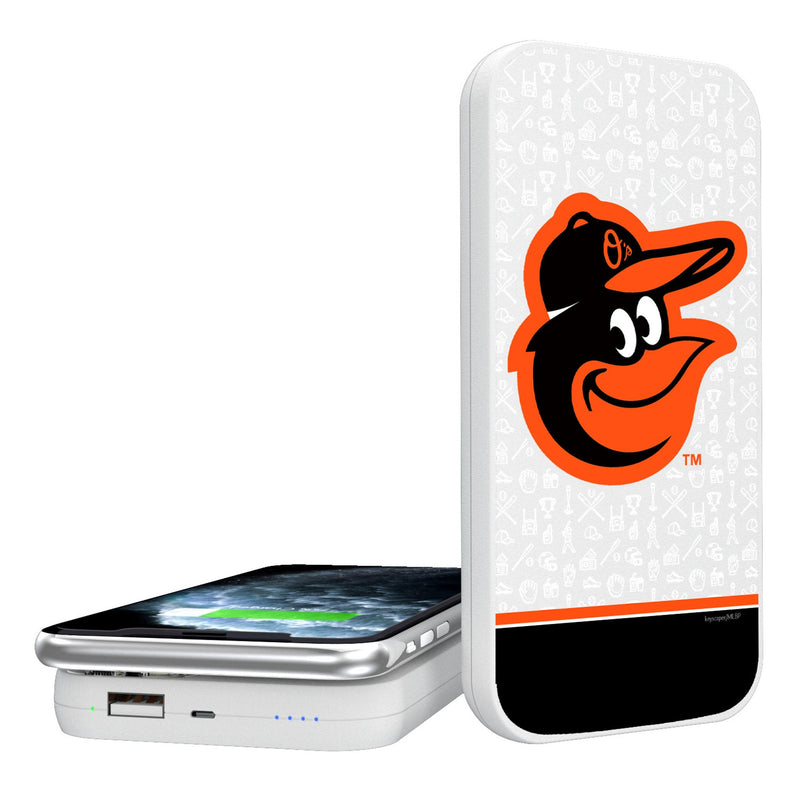 Baltimore Orioles Memories Print 5000mAh Portable Wireless Charger