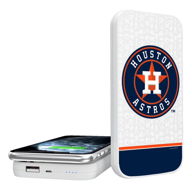 Houston Astros Memories Print 5000mAh Portable Wireless Charger