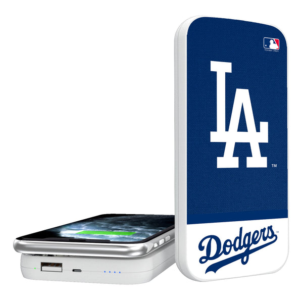 LA Dodgers Endzone Solid 5000mAh Portable Wireless Charger