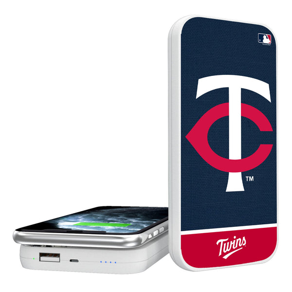 Minnesota Twins Endzone Solid 5000mAh Portable Wireless Charger