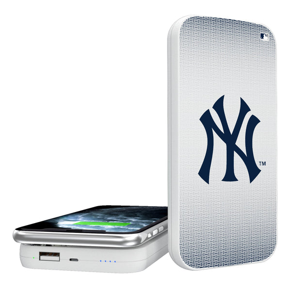 New York Yankees Linen 5000mAh Portable Wireless Charger