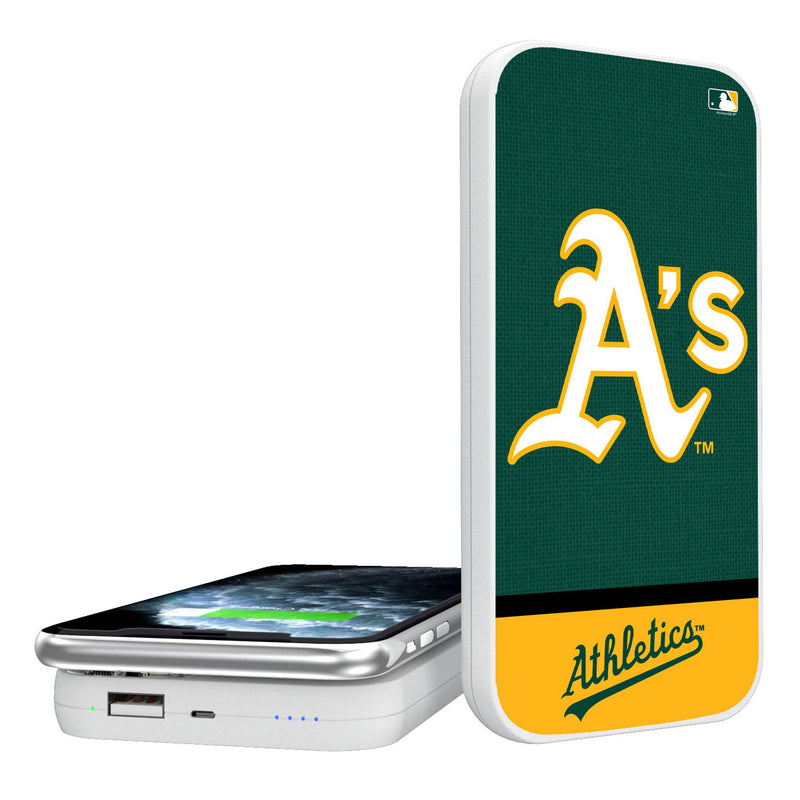 Oakland Athletics Endzone Solid 5000mAh Portable Wireless Charger