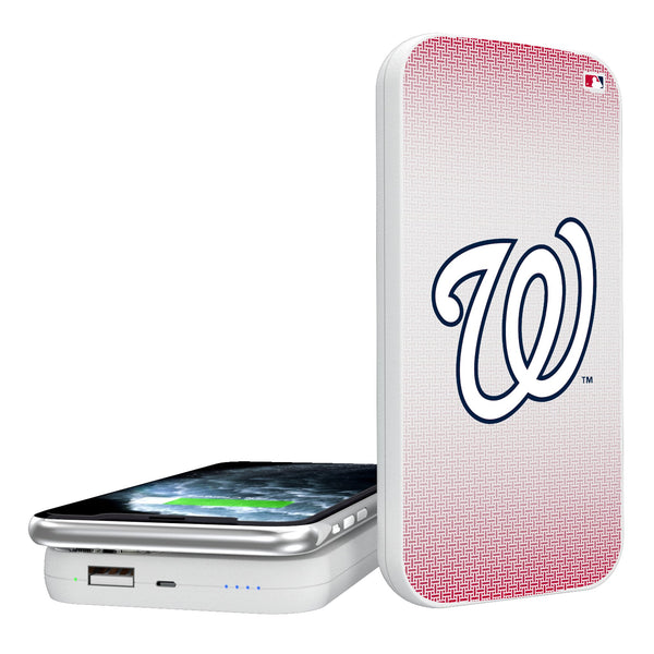 Washington Nationals Linen 5000mAh Portable Wireless Charger