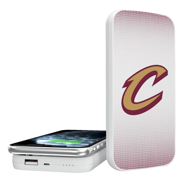 Cleveland Cavaliers Linen 5000mAh Portable Wireless Charger