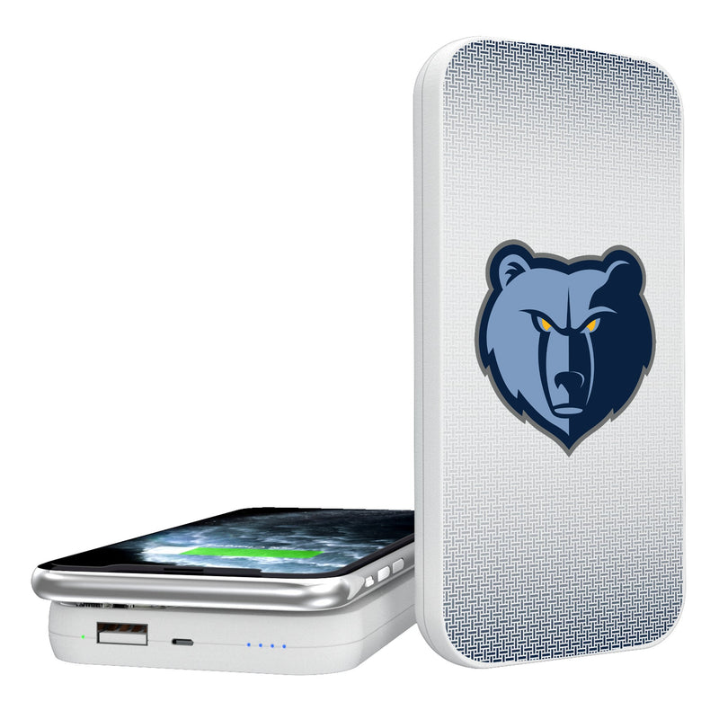 Memphis Grizzlies Linen 5000mAh Portable Wireless Charger