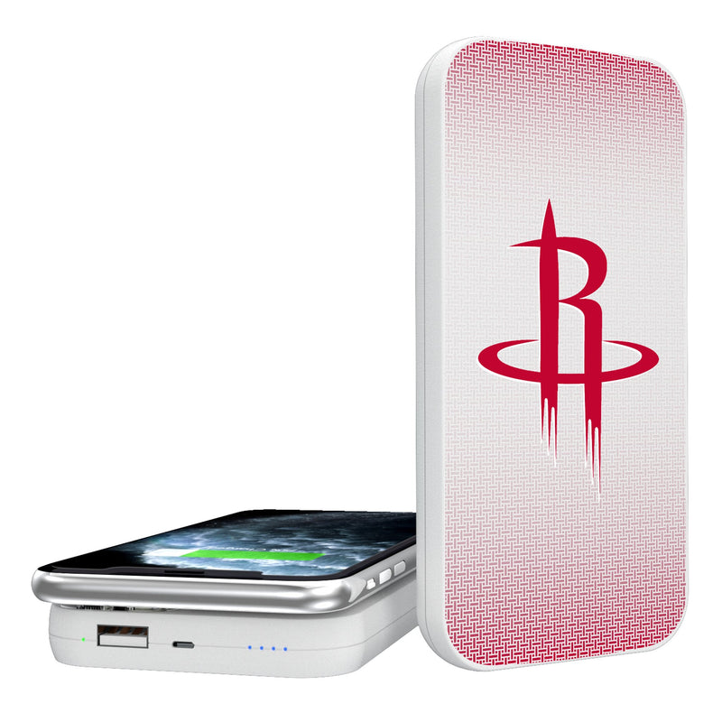 Houston Rockets Linen 5000mAh Portable Wireless Charger