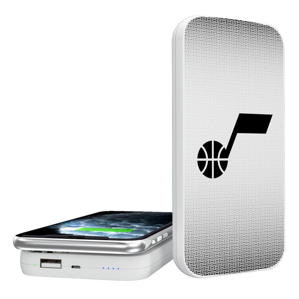 Utah Jazz Linen 5000mAh Portable Wireless Charger