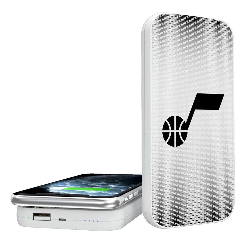 Utah Jazz Linen 5000mAh Portable Wireless Charger