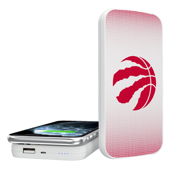 Toronto Raptors Linen 5000mAh Portable Wireless Charger