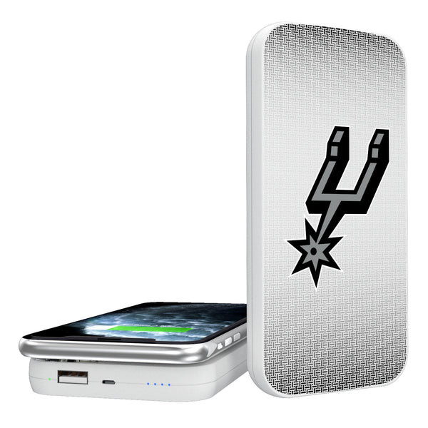 San Antonio Spurs Linen 5000mAh Portable Wireless Charger