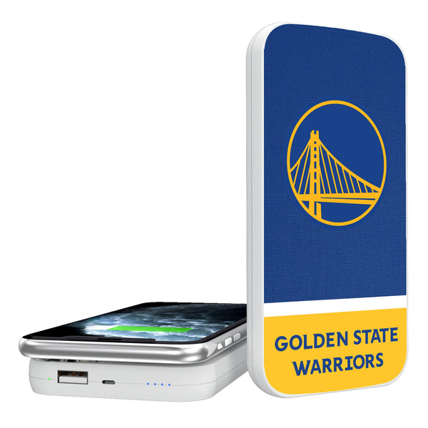 Golden State Warriors Endzone Solid 5000mAh Portable Wireless Charger