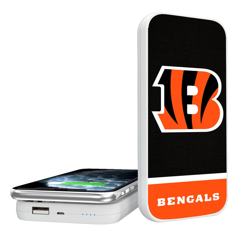 Cincinnati Bengals Endzone Solid 5000mAh Portable Wireless Charger