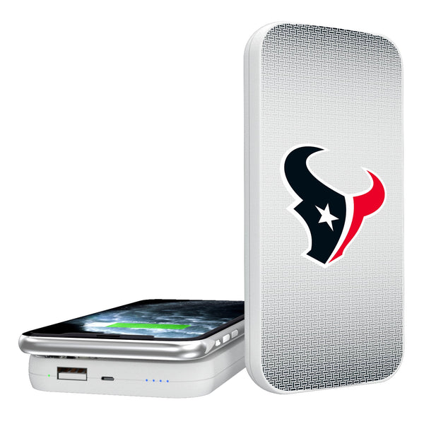 Houston Texans Linen 5000mAh Portable Wireless Charger