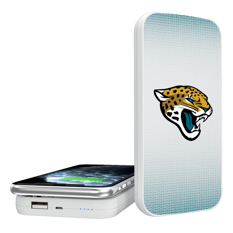 Jacksonville Jaguars Linen 5000mAh Portable Wireless Charger