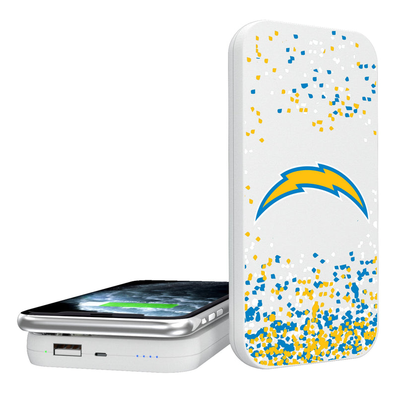 Los Angeles Chargers Confetti 5000mAh Portable Wireless Charger