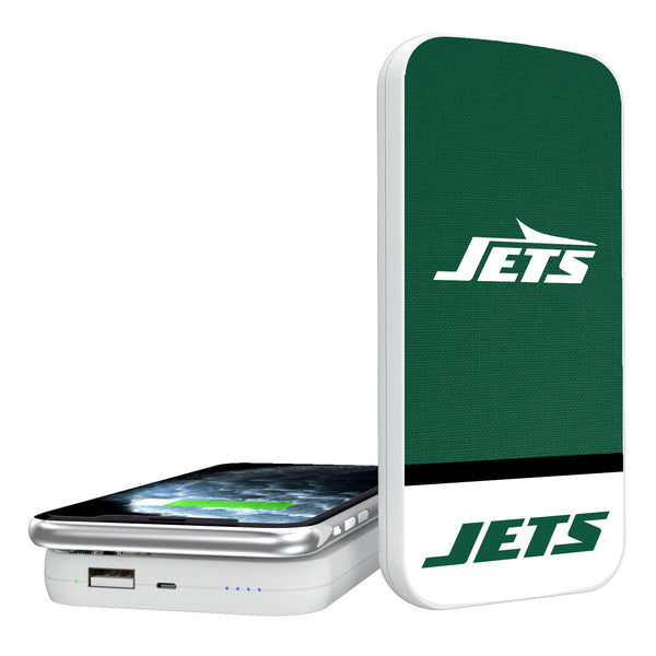 New York Jets Endzone Solid 5000mAh Portable Wireless Charger