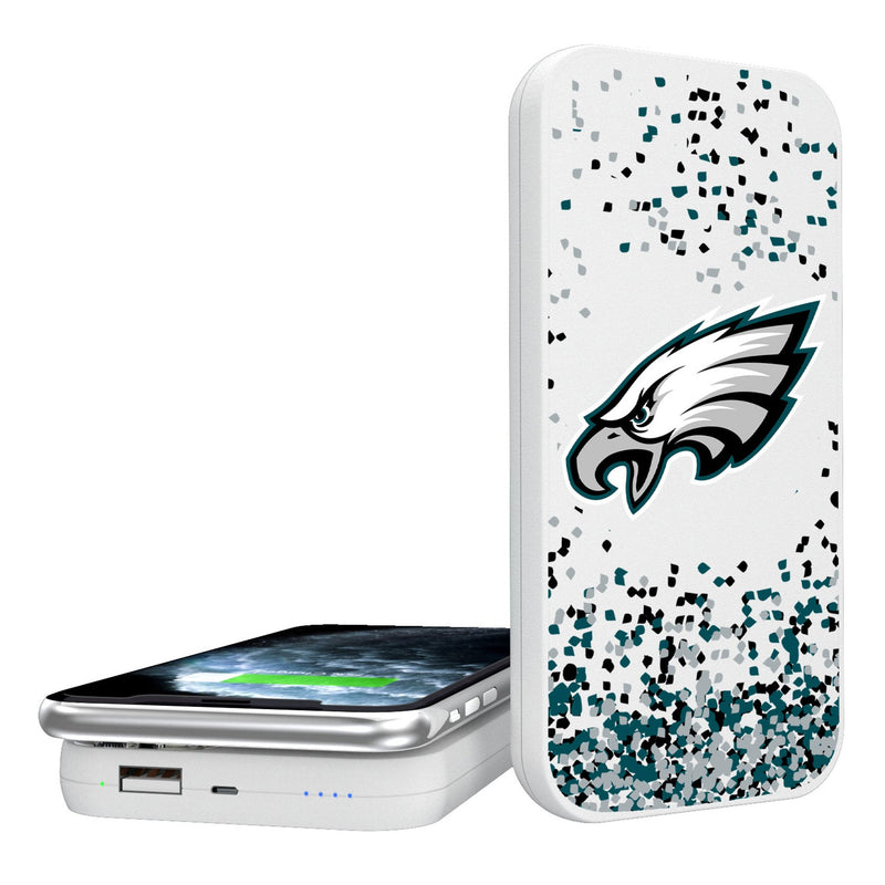 Philadelphia Eagles Confetti 5000mAh Portable Wireless Charger