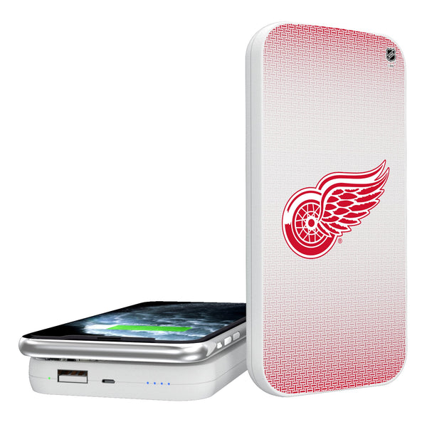 Detroit Red Wings Linen 5000mAh Portable Wireless Charger