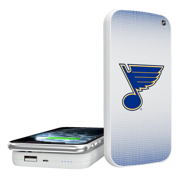 St. Louis Blues Linen 5000mAh Portable Wireless Charger