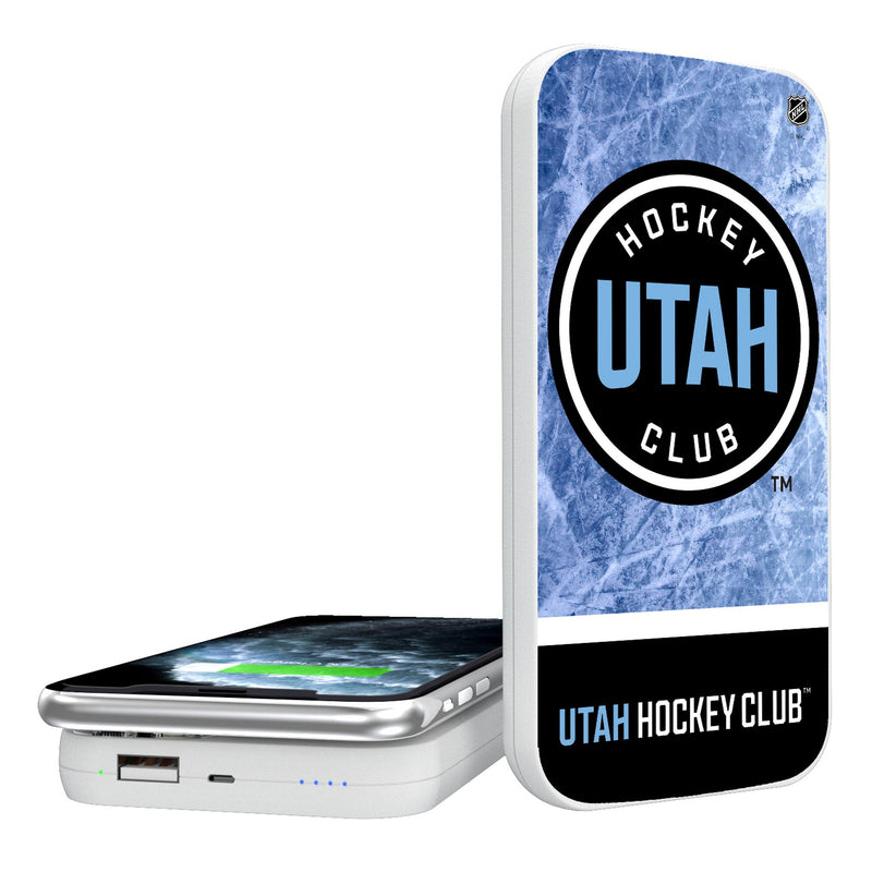 Utah Hockey Club Ice Wordmark 5000mAh Portable Wireless Charger