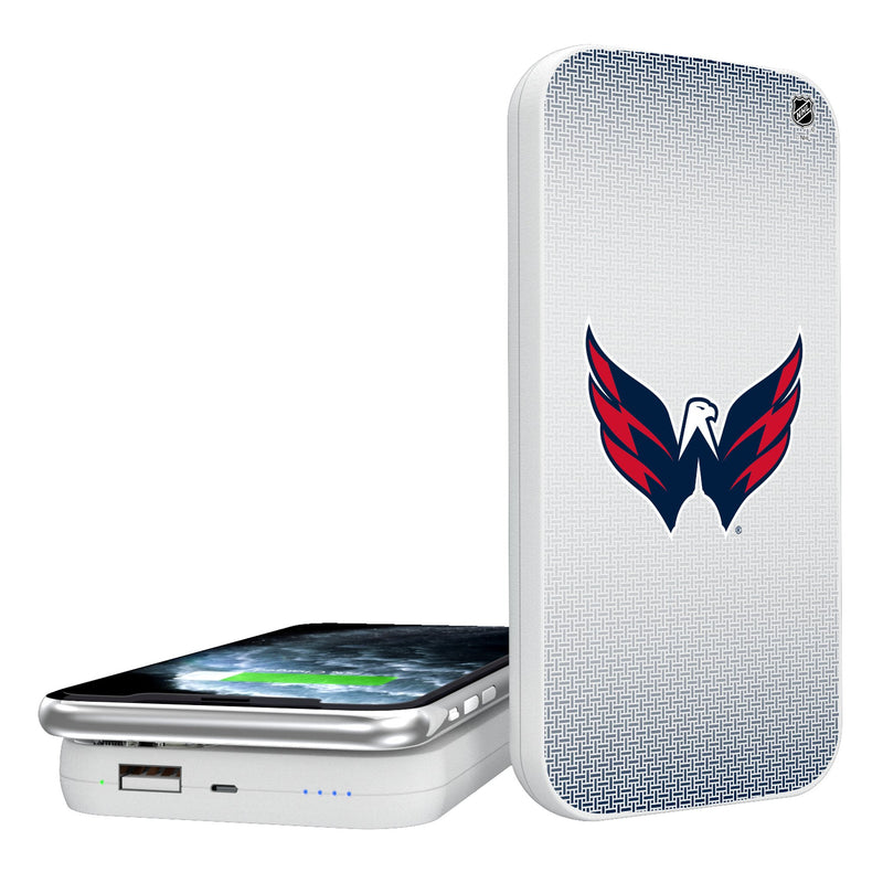 Washington Capitals Linen 5000mAh Portable Wireless Charger