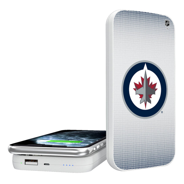 Winnipeg Jets Linen 5000mAh Portable Wireless Charger