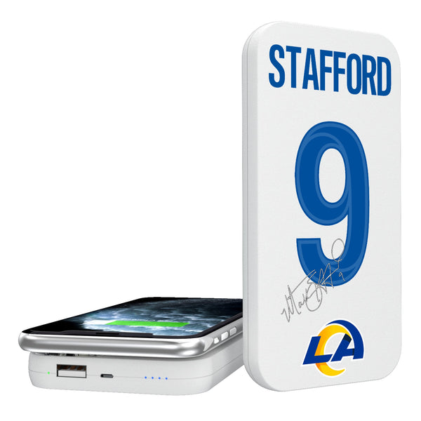 Matthew Stafford Los Angeles Rams 9 Ready 5000mAh Portable Wireless Charger