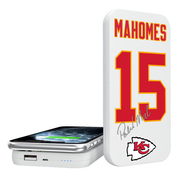 Patrick Mahomes Kansas City Chiefs 15 Ready 5000mAh Portable Wireless Charger