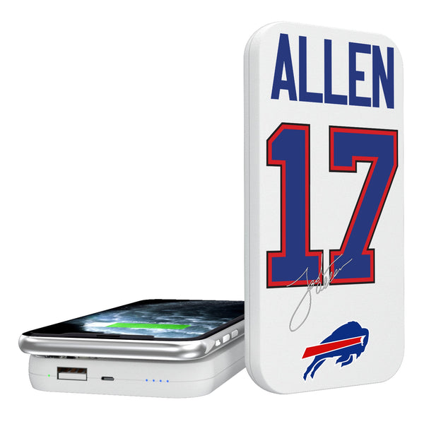Josh Allen Buffalo Bills 17 Ready 5000mAh Portable Wireless Charger