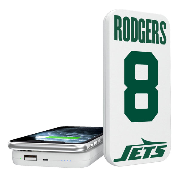 Aaron Rodgers New York Jets 8 Ready 5000mAh Portable Wireless Charger