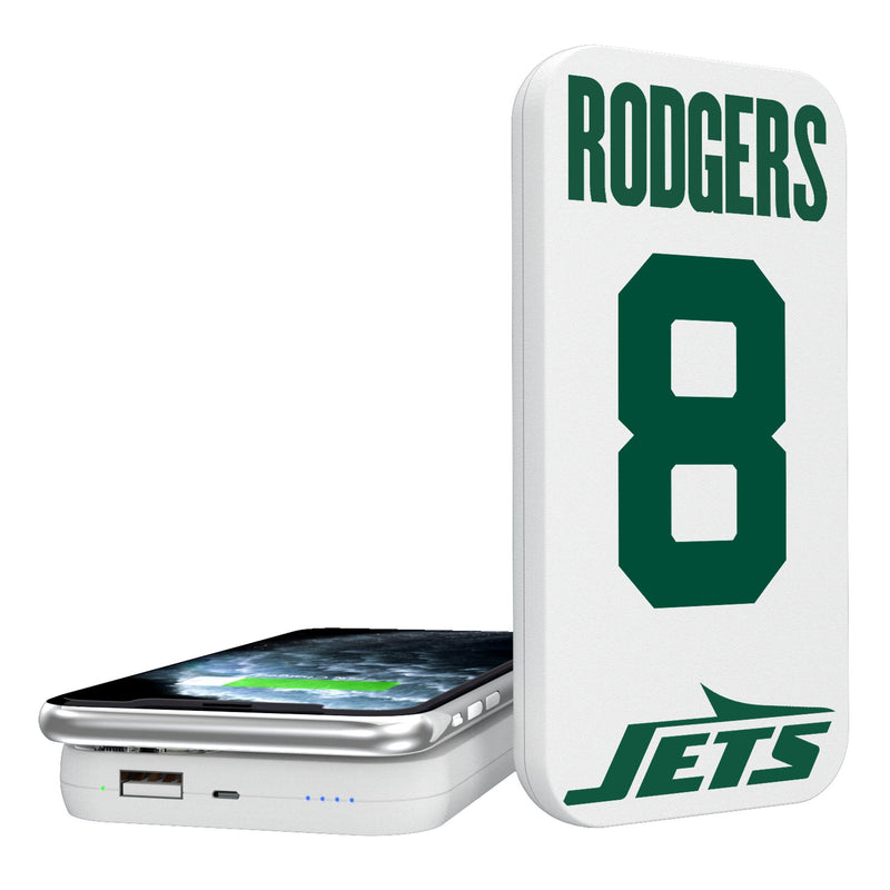 Aaron Rodgers New York Jets 8 Ready 5000mAh Portable Wireless Charger