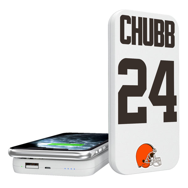 Nick Chubb Cleveland Browns 24 Ready 5000mAh Portable Wireless Charger